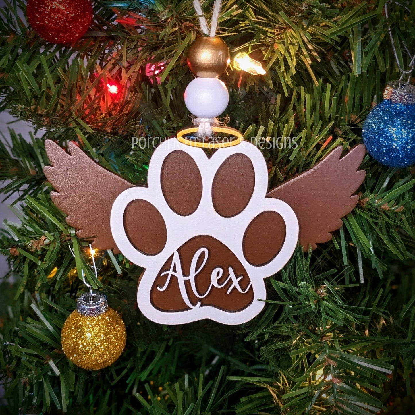 Personalized Pet Memorial Ornament - Christmas, Holidays, Gift, Dog, Cat